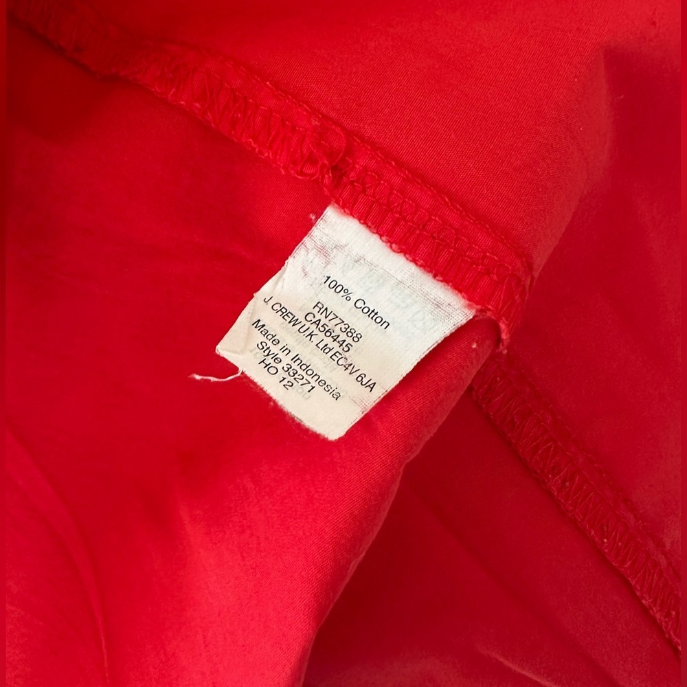 J crew End-on-end cotton nightshirt-Red - Picture 7 of 7